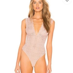 Free People Ballet Plunge Bodysuit Medium